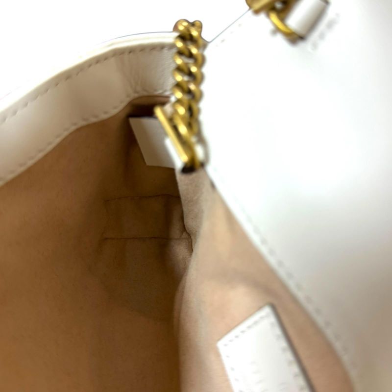 Gucci GG Marmont Shoulder Bag Leather 476433 White Ladies Gucci  Gucci