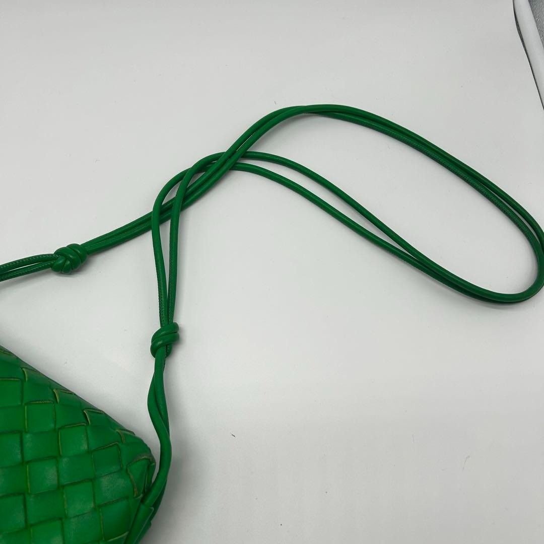 Bottega Veneta Leather Green Camera Bag Intrecciato - The Reluxe