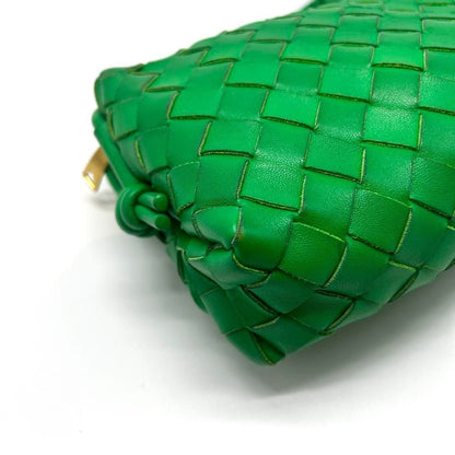 Bottega Veneta Leather Green Camera Bag Intrecciato - The Reluxe