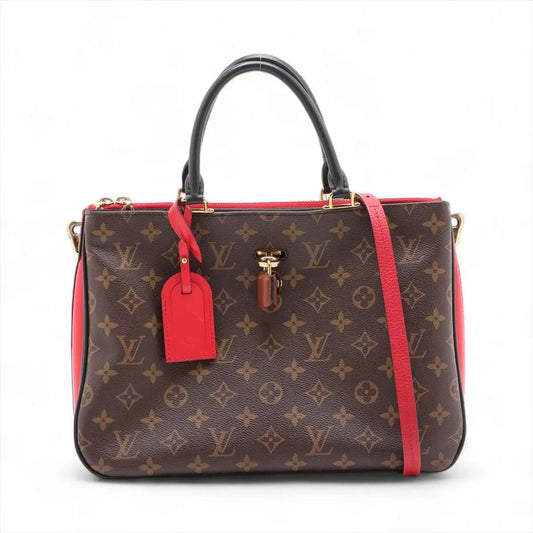 Louis Vuitton Monogram Millefeuille M44254 Leather 2WAY Tote Bag Crossbody