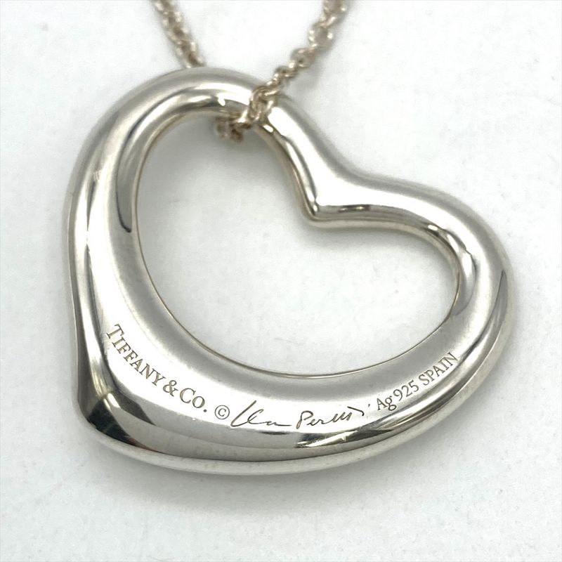 Tiffany & Co Tiffany & Co Open Heart Necklace Sv925 114g Silver Large Ladies