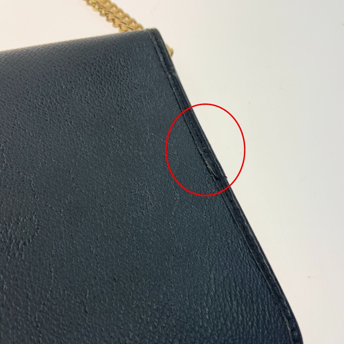 Christian Dior Christian Dior Honeycomb Pattern Chain Shoulder Bag Black