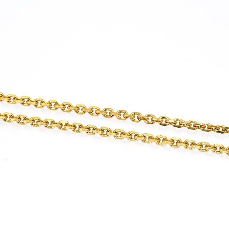 Christian DIOR CD Logo Rhinestone Necklace Accessory Gold Color Total Weight