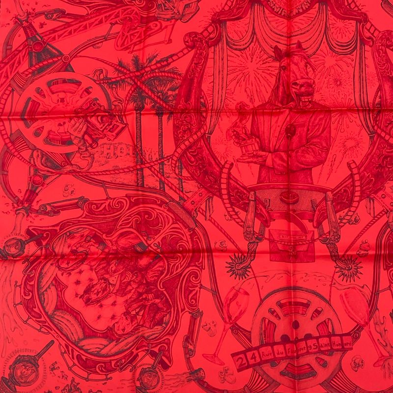 Hermes Carre 90 Horsawards Silk Scarf