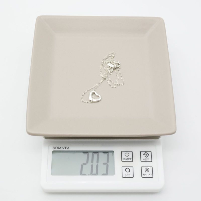 11mm (0.43in) Tiffany & Co Open Heart Necklace 24-5514s