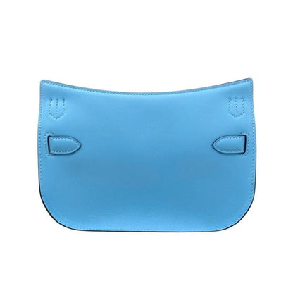 Hermes Shoulder Bag Gipsyère Mini W Engraved Swift Celeste Blue Brume Silver