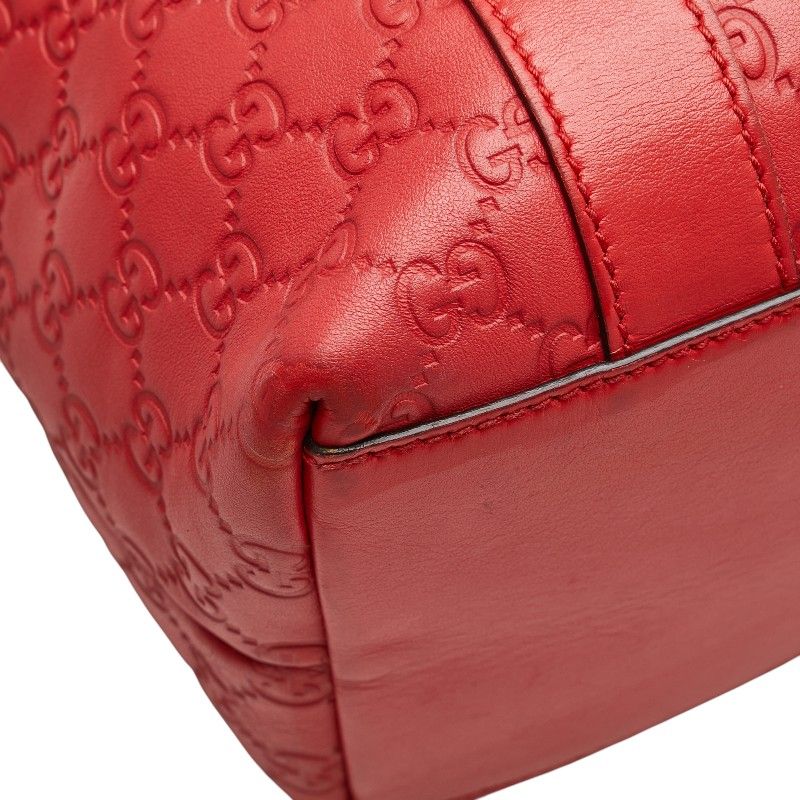 Guccissima Bamboo Handbag Shoulder Bag 2WAY 339548 Red Leather Ladies Gucci