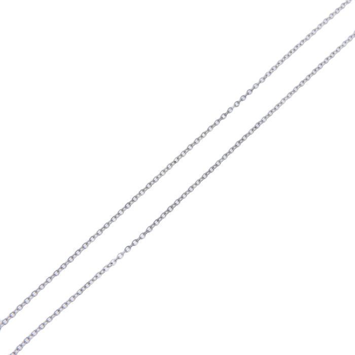 Tiffany & Co Square Circle Diamond Necklace 18K White Gold 750 White Gold