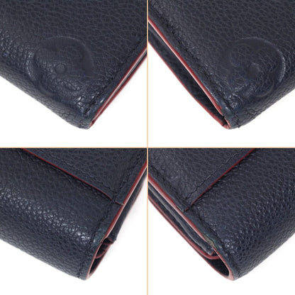 Louis Vuitton Monogram Empreinte Portefeuille Sarah Marine Rouge Long Wallet