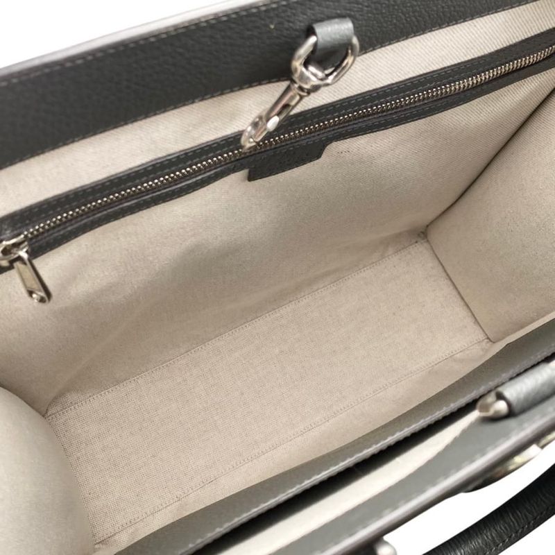 Gucci Tote Bag Ophidia Medium 731793 GG Supreme Grey Silver Hardware Gucci