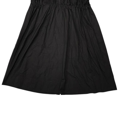 Hermes Shirt Dress Spring Coat 5e0573dv 40 Size Cotton Crew de Sel Noir Black