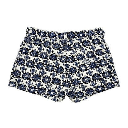 Louis Vuitton Monogram Bottoms Cotton Polyester White Blue Black Flower Shorts