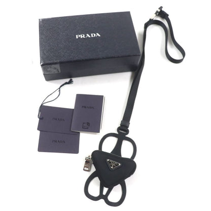 Prada 1zt054 Nylon Re-nylon Triangle Logo Neck Strap Phone Holder Cell Phone