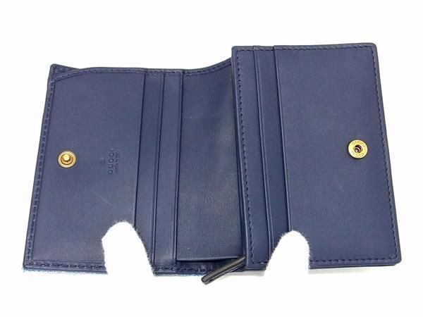 Pattern Gucci 466492 GG Marmont Canvas Fold Wallet Blue Aw1264