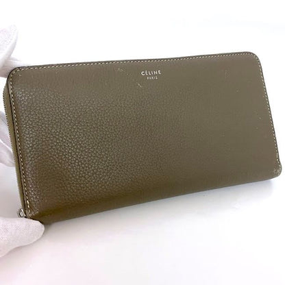 Celine Round Zipper Long Wallet Large Zipped