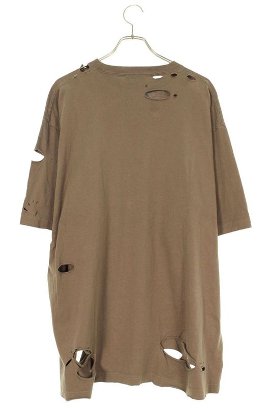 Balenciaga 651795 Tkvb8 Destroyed Logo Print T-shirt Men's XS