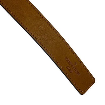 Louis Vuitton Mp021 Santure Belt Buckle Silver Leather Brown [size 90/36] Louis
