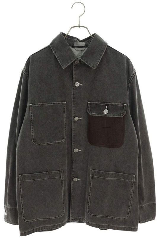 Dior X Stone Island Stoneisland 24AW 493d496a385x Cotton Canvas Denim Jacket