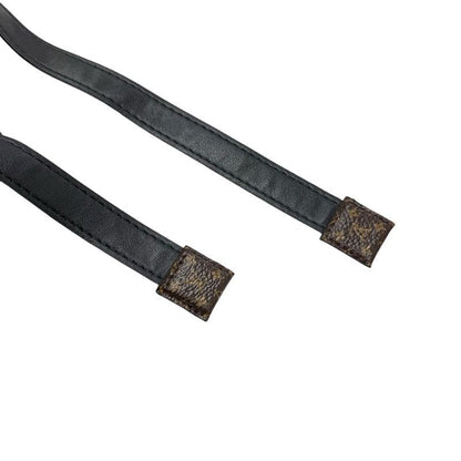 Louis Vuitton Monogram Dress Black Belt Ruffle