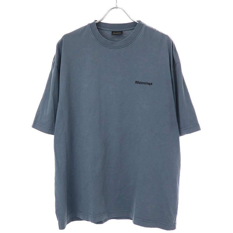 Balenciaga 23ss Medium Fit T-Shirt Medium Fit T-Shirt 612966 Tnvg7 Blue L