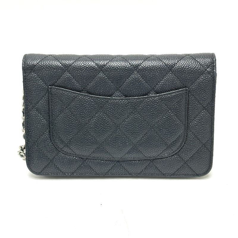Chanel Shoulder Bag Ap0250 Caviar Skin Black