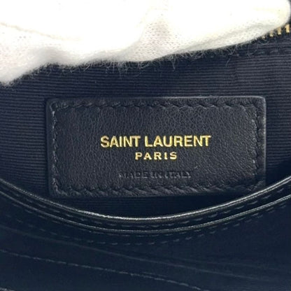 Saint Laurent Paris Lou Leather Black Shoulder Bag Gold