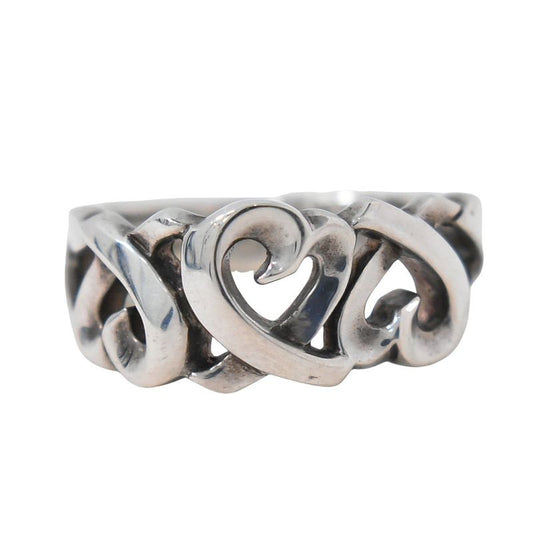 Authentic Tiffany & Co Tiffany & Co Triple Loving Heart 925 Ring Ring Size 11.5