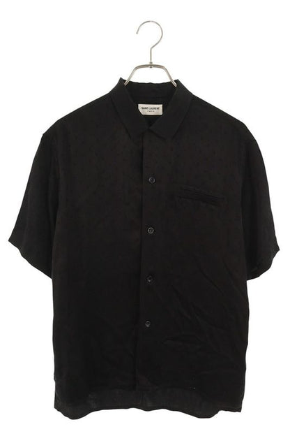 Saint Laurent Paris 22SS 531956 Y2e51 Alphabet Design Silk Short Sleeve Shirt