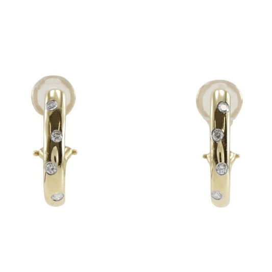 Tiffany & Co Dots Hoop 4P 18K Yellow Gold X Pt950 Platinum X Diamonds Ladies