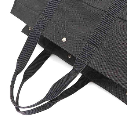 Hermes Herline Tote TGM Bag Canvas Gray Silver Hardware Herline Tote TGM