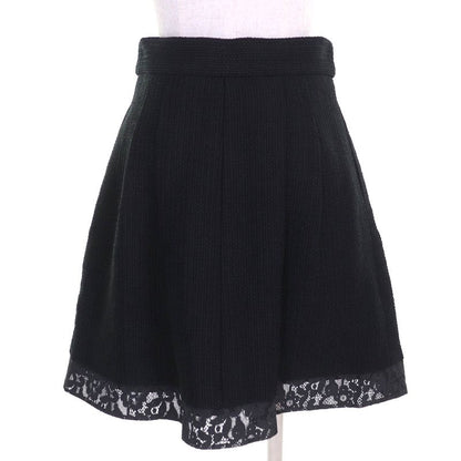 CHANEL P51026/p51112 Coco Button Lace Cotton Tweed Collarless Jacket Skirt