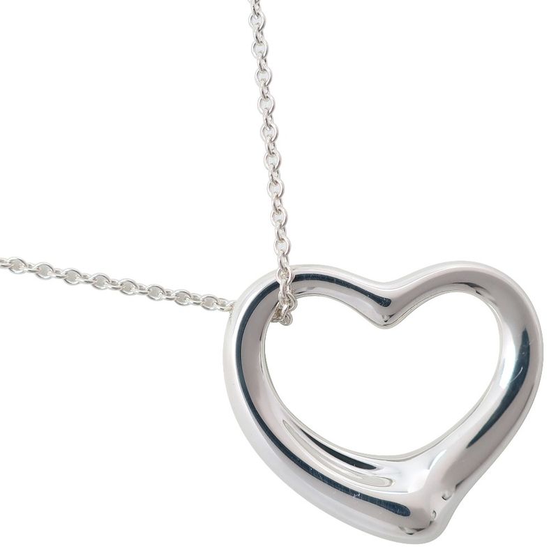Tiffany & Co Open Heart Elsa Peretti 925 Silver Ladies 9.9g Necklace