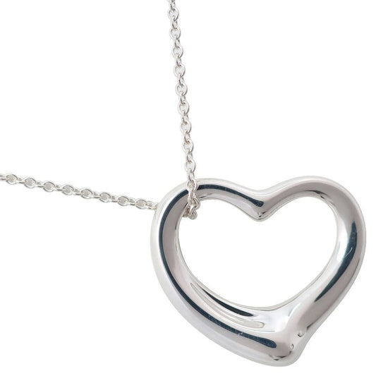 Tiffany & Co Open Heart Elsa Peretti 925 Silver Ladies 9.9g Necklace