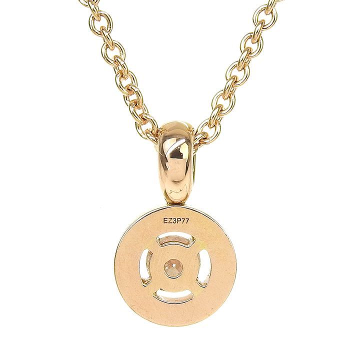 Bvlgari 1P Diamond Necklace 18K Pink Gold 750 Pink Gold With Diamonds 38.5cm