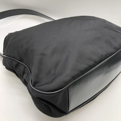 Gucci Handbag Shoulder Bag 2way Bamboo Nylon Black Ladies Men's Old Gucci