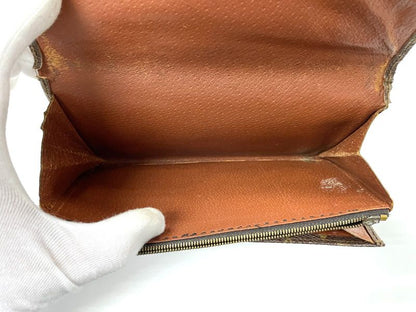 Louis Vuitton Monogram Long Wallet Brown Made In France