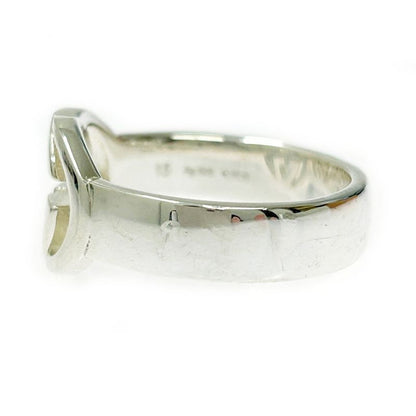 Gucci Silver Interlocking G Ring 5.2g 925 Engraved 368333 Ring