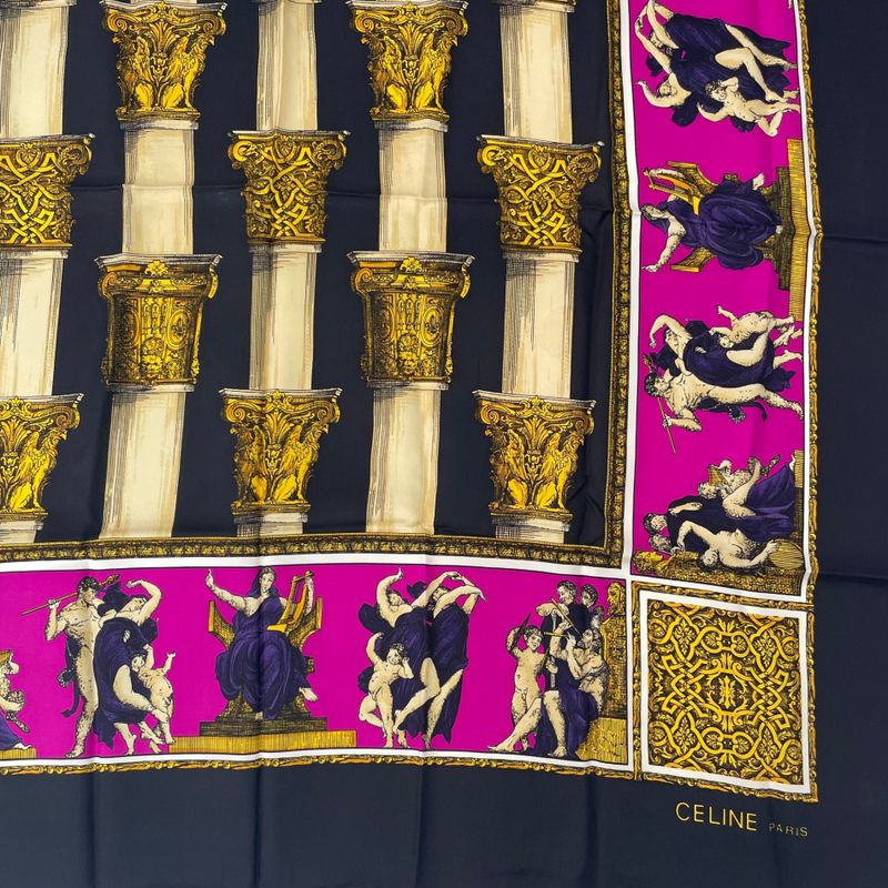 Celine Silk Scarf Multicolor