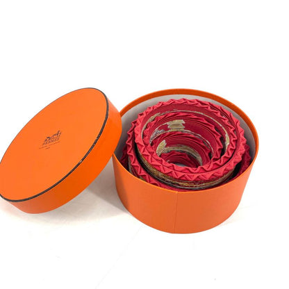 Hermes Rocaille Shell Pleated Scarf Silk Let With Box