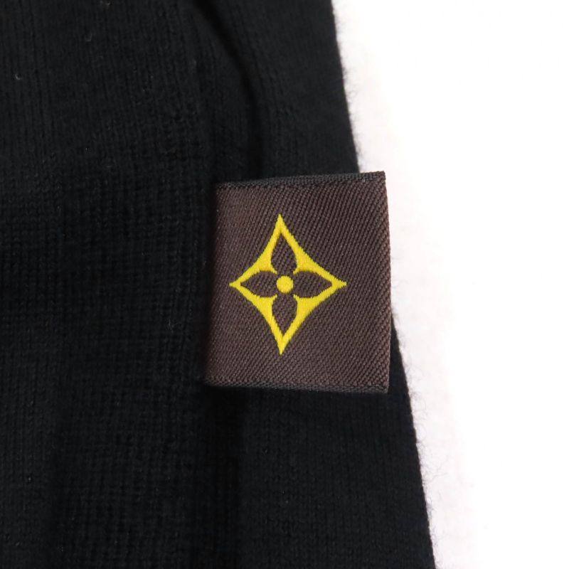 Louis Vuitton 23SS Monogram Sleeveless Knit Dress With Flower Tag Black White