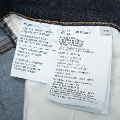 Prada Pants Size 33 Jeans Denim Pants Straight Pants Stretch Button Fly