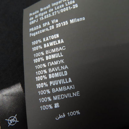 Prada 2020 35838 100% Cotton Triangle Patch Logo Print Short Sleeve T-shirt