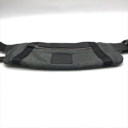 Chanel CC Logo Sports Waist Body Shoulder Bag Black Lame