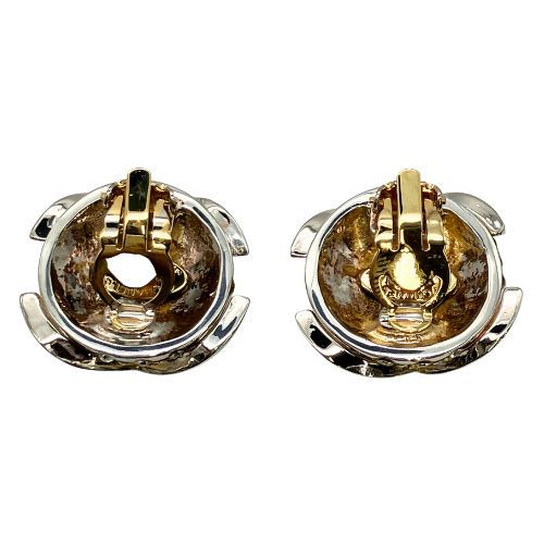 Chanel Earrings Vintage Rhinestones Vintage Rhinestones 2 3 Coco Mark Gold