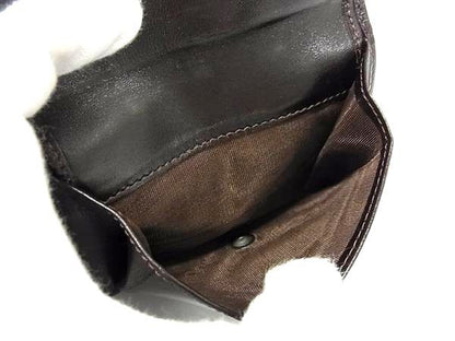 Fendi Zucca Pattern Canvas Bifold Wallet Women's Brown And Black Fm3124