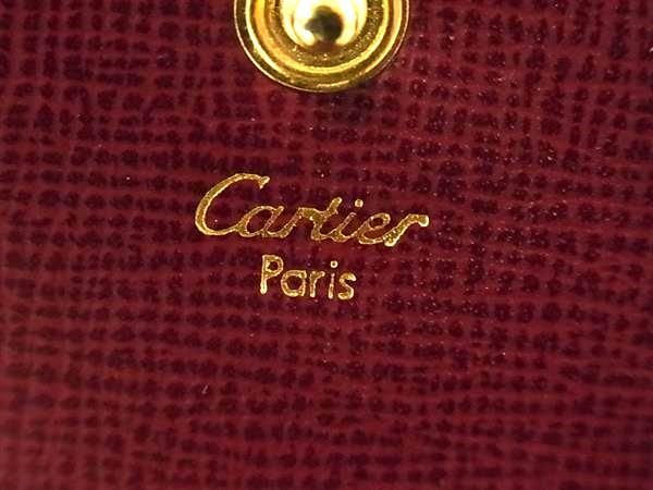 Cartier Must Line Leather Coin Case Coin Purse Ladies Men's Bordeaux