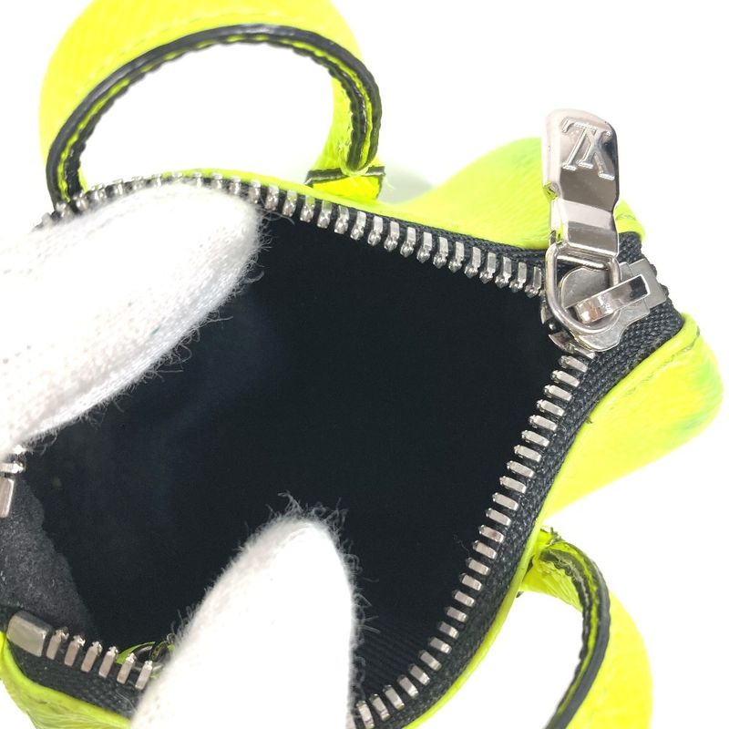 Louis Vuitton Key Holder Porte Cles Mini Keepall M01048 Taiga Leather Yellow