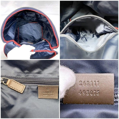 Gucci Backpack Navy Gray Diamante