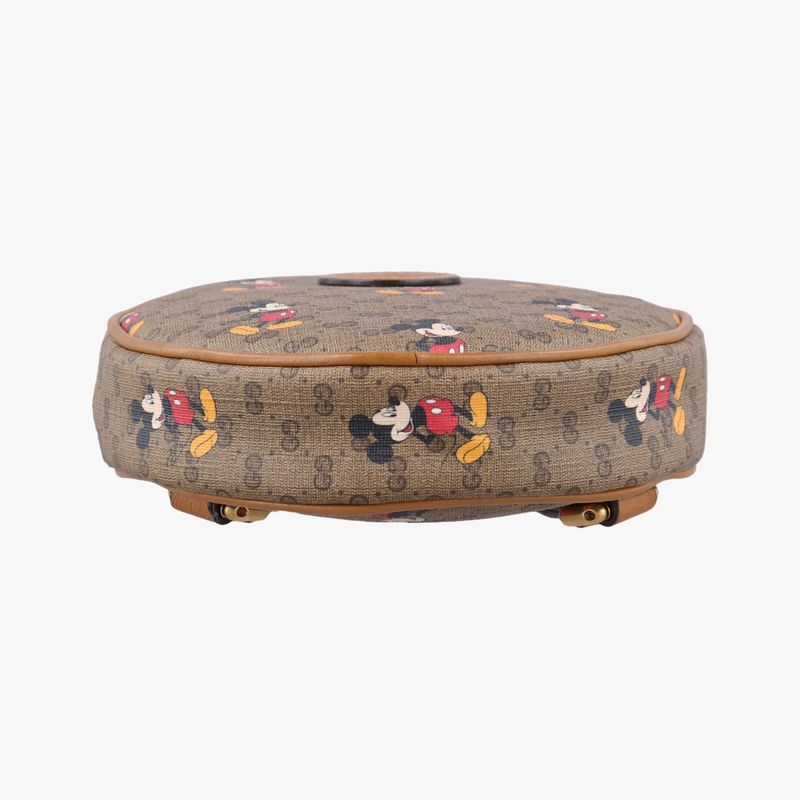 Gucci Disney Collaboration Mickey Mouse Beige And Multicolor PVC Coated Canvas