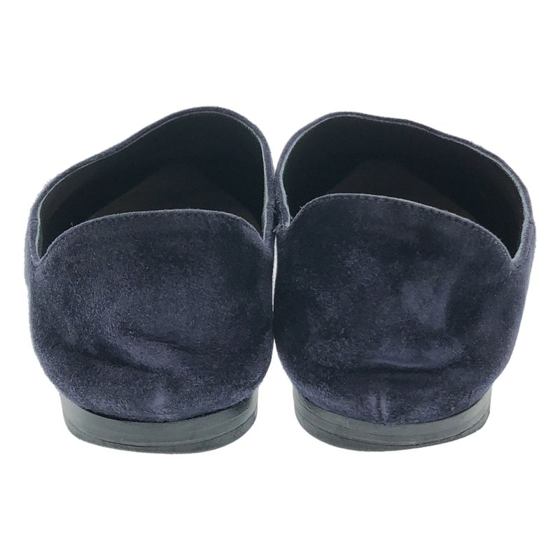 Prada Pointed Toe Suede Flat Shoes 1s574h Navy 37 1 2